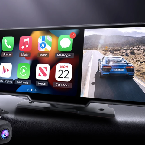 Apple carplay skjerm (10.26") med ryggekamera og frontkamera - Android Auto