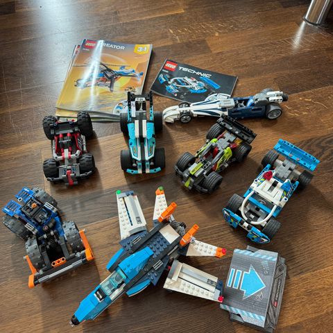 Lego Technic Pull back biler og fly