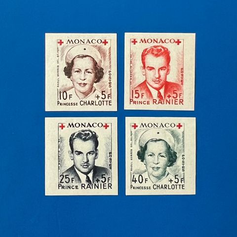 Monaco 1949 Yvert 334-337 Røde Kors postfrisk