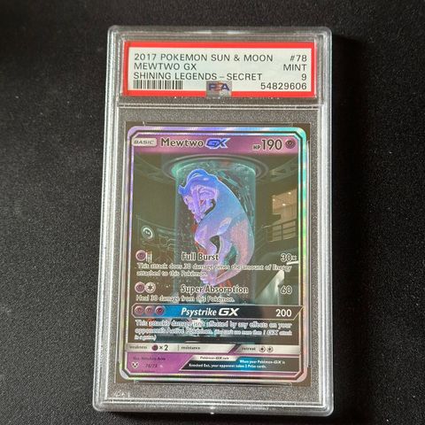 Pokemon Shining legends Mewtwo GX psa 9