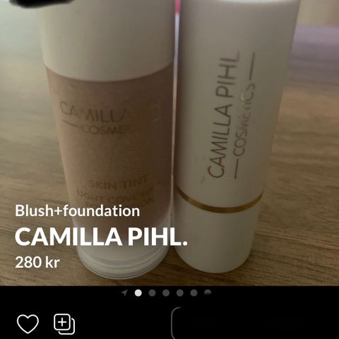 Camilla Pihl blush og foundation samlet