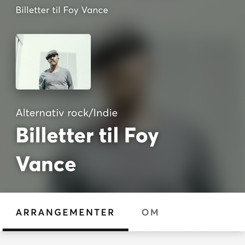 To billetter til Foy Vance SALT 16.08.24