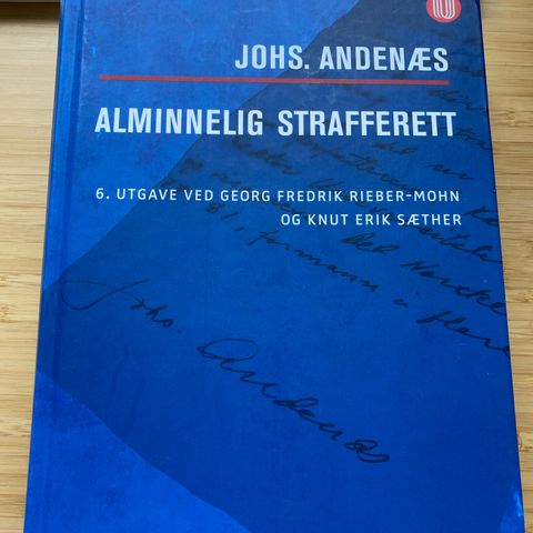 Alminnelig strafferett 6. utgave - Johs. Andenæs