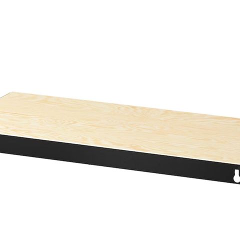 3 stk Ikea BROR Hylleplate, svart/furukryssfiner, 84x39 cm