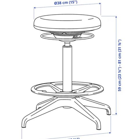 Ikea Lidkullen kontorkrakk