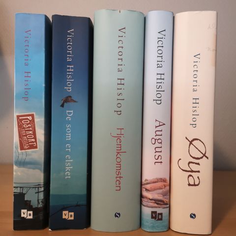 5 bøker av Victoria Hislop.