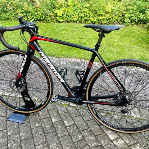 STRØKEN Merida CX/gravel Carbon, Ultegra Di2, wattkrank, kun 8kg, toppmodell