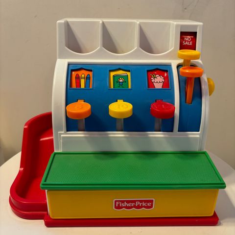 Fisher Price leke kasse butikk kasseapparat