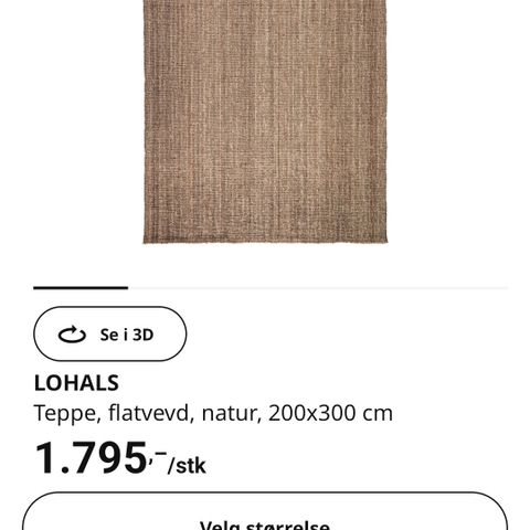 Flatvevd teppe fra ikea