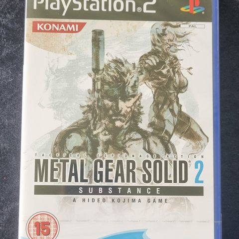 Metal Gear Solid 2: Substance til Playstation 2 (UÅPNET; HELT NY)