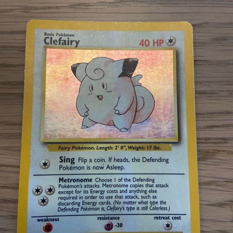 Clefairy Pokemonkort 1999