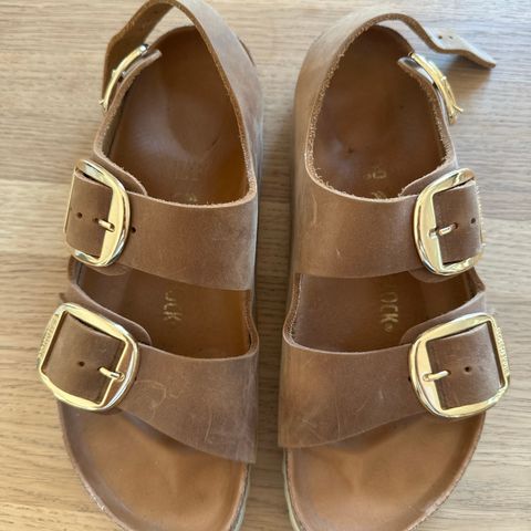 Birkenstock Milano Big Buckle cognac str 40