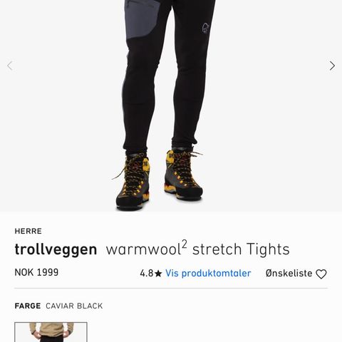 Norrøna trollveggen  warmwool2 tights