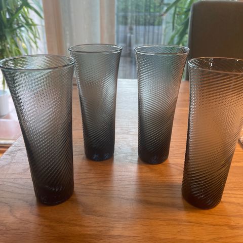 Tutti Frutti longdrink glass Hadeland 4 stk selges samlet for 1100 kr