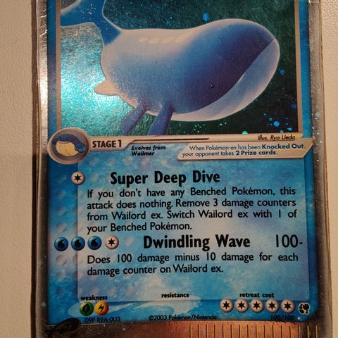 Wailord EX - #100/100 Pokémon kort