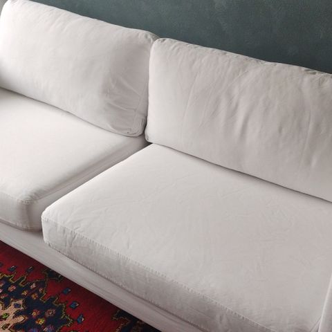 IKEA Karlstad sofa og fotskammel