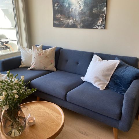 Conrad sofa med sjeselong fra Sofacompany (Reservert)