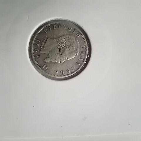 italiensk mynt 20 cent 1863