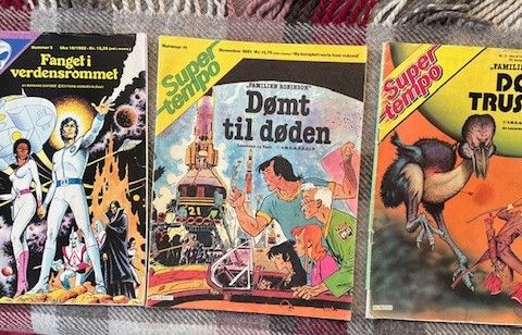 Tegneserie SUPER-TEMPO fra 1981, 1982, 1983