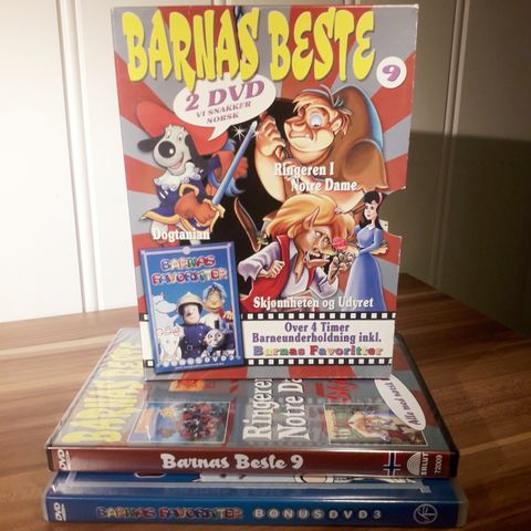 Barnas Beste 9 - DVD boks med 2 disker (norsk tale)