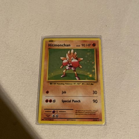 Xy evolutions hitmonchan holo