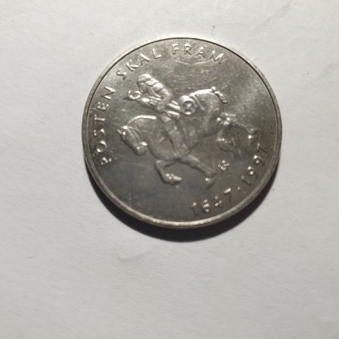 5 kroner 1997 - Posten 350 år, Norge - Mynt