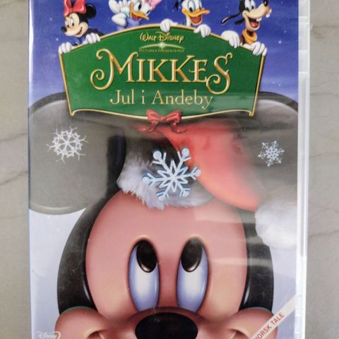 Dvd barnefilm. Mikkes Jul i Andeby. Walt Disney. Norsk tale og tekst.