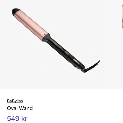 Babyliss oval wand brukt en gang