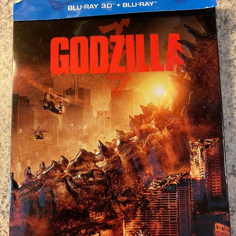 Godzillas 3D steelbook. Norsk tekst.