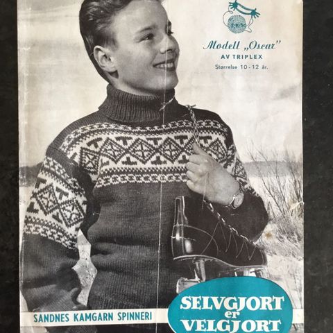 Strikkeoppskrift fra 1957