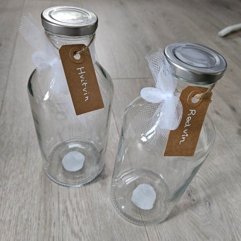 Glassflasker til bryllup