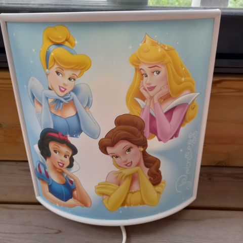 Disney prinsesse vegglampe