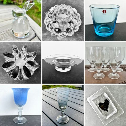 Hadeland Glassverk, Orrefors, Iittala, Georgshütte, ARC og SIA