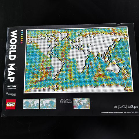 Lego Art 31203 World Map / Verdenskart (uåpnet)