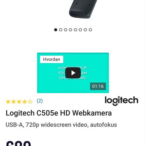 Logitech c505e til salgs