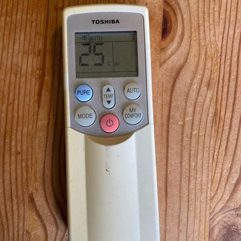 Fjernkontroll varmepumper- Toshiba