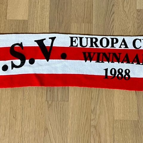 Retro PSV Fotball skjerf - Kjøpt i Eindhoven 1988