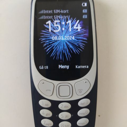 Nokia 3310 mobiltelefon (mørk blå)