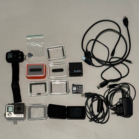 GoPro Hero 4 med utstyr