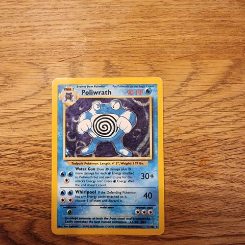 Poliwrath. 13/102. Rare holo. Base set.