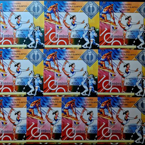 Romania 1996 MNH OL 10 frimerker blokker - Olymphilex luftpost