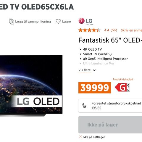 LG OLED 65" CX