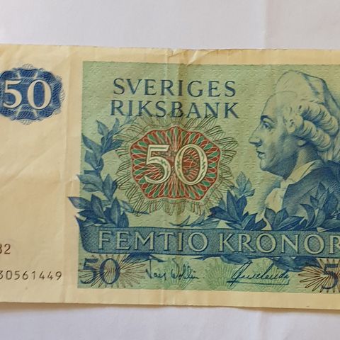 50 kroner Sverige 1982