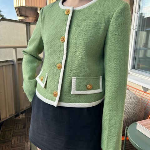 Elegant Olivengrønn Mini Blazer