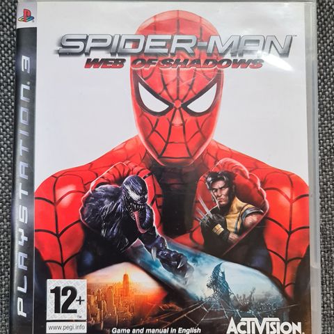 Spider-Man Web of shadows Skandinavisk utgave til PS3