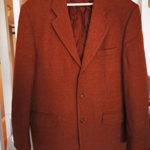 Vintage rustrød blazer herre str 52/L