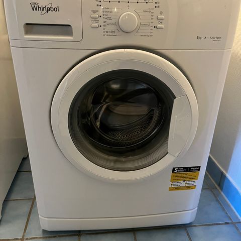 Whirlpool vaskemaskin, løs trommel