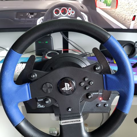 Thrustmaster t150 pro med th8a shifter selges