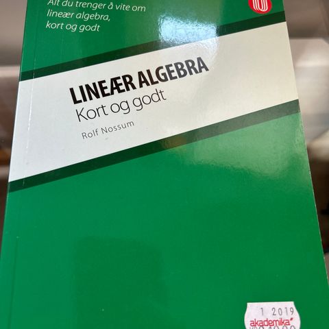 Lineær algebra