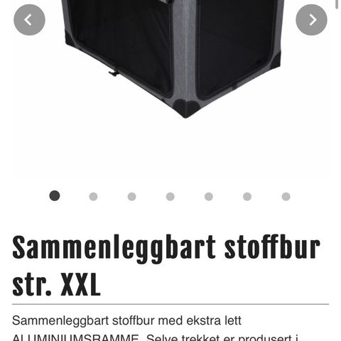 Sammenleggbart stoffbur xxl